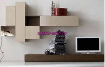 Стенка в гостиную бежевый глянец