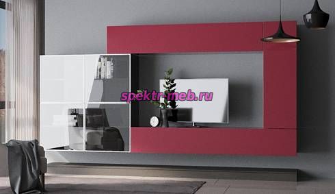 Стенка Forma-2 черно-красная