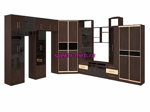 Угловой шкаф-купе с местом под тв № 205