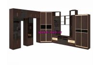 Угловой шкаф-купе с местом под тв № 205