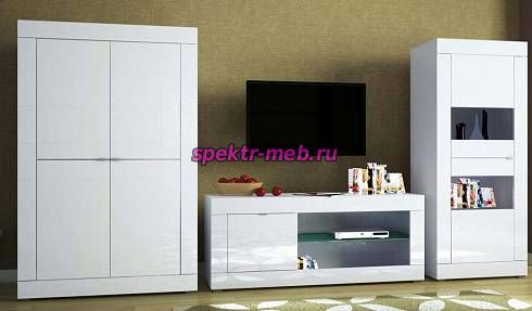 Гостиная Венеция глянец белый