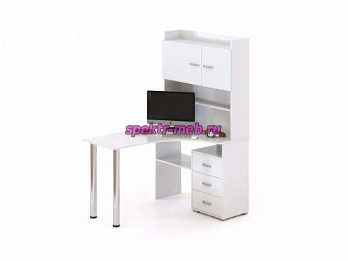 Компьютерный угловой стол Бонни 1 с шкафчиками