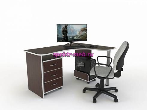 Стол угловой компьютерный Волна-4