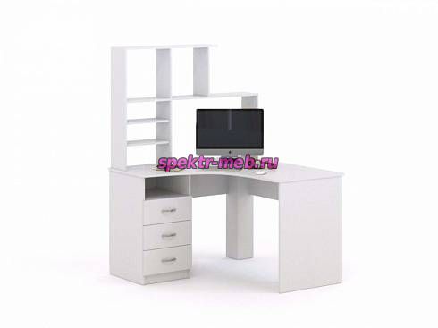 Угловой компьютерный стол с надстройкой Валерия