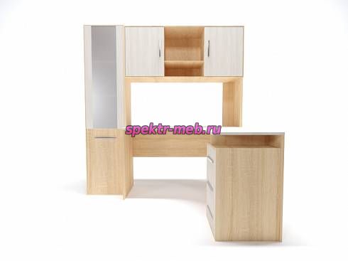 Стол угловой компьютерный с надстройкой Лайт-2 1200