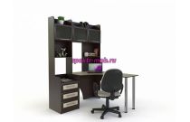 Компьютерный угловой стол с надстройкой Мадлен №57