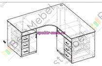 Компьютерный угловой стол с тумбой Валли 6