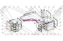 Компьютерный угловой стол с тумбой Валли 6