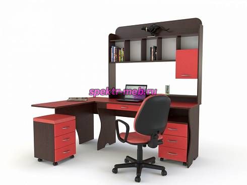Угловой компьютерный стол Анкар с полками