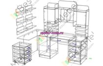 Компьютерный угловой стол Брюгге с полками