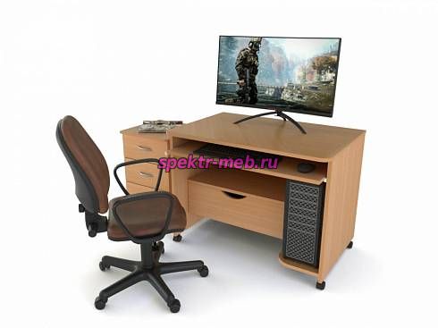 Стол с тумбой и ящиком Жизель