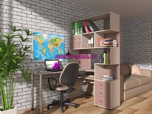 Угловой письменный стол с полками Роберт-12