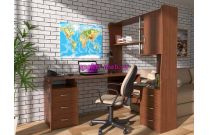 Угловой письменный стол Роберт-20 с надстройкой