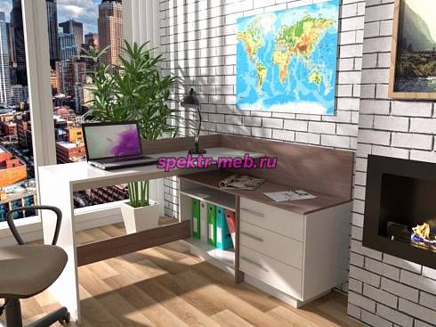 Письменный угловой стол с ящиками ОМ-1