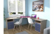 Угловой письменный стол для двоих Нико 80