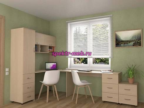 Угловой письменный стол для двоих Нико 82