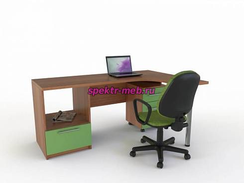 Стол угловой с тумбой Куба