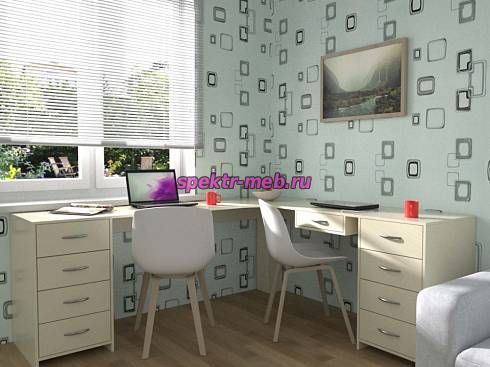 Угловой письменный стол для двоих Дублин 94