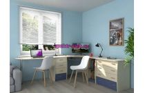 Угловой письменный стол для двоих Нико 88