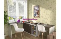 Угловой письменный стол для двоих Нико 84