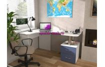 Угловой письменный стол с ящиками Бьянка