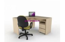 Стол с выкатной тумбой Дина-3