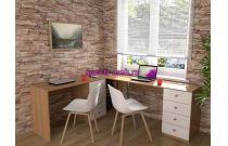 Угловой письменный стол для двоих Вента 77