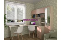 Угловой письменный стол для двоих с надстройкой Вента 75