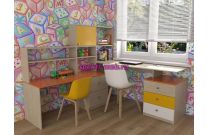 Угловой письменный стол для двоих Фреско 43