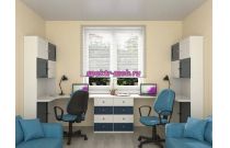 Угловой письменный стол для двоих Нико 86