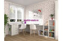 Угловой письменный стол для двоих Калифорния 13