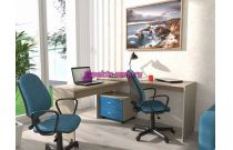 Угловой письменный стол для двоих Калифорния 9