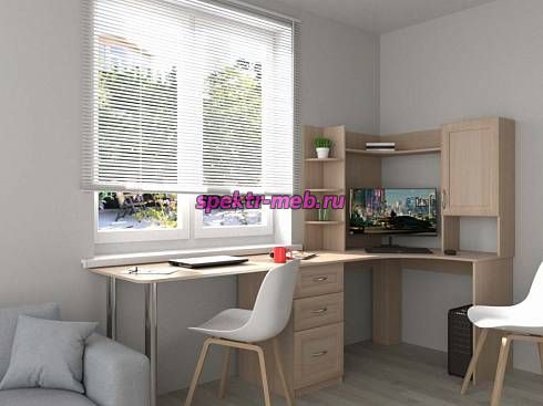 Угловой письменный стол для двоих Нико 90