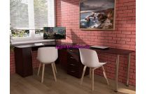 Угловой письменный стол для двоих Вента 73