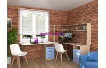 Угловой письменный стол для двоих Нико 81