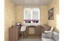 Угловой письменный стол для двоих Пилот 66