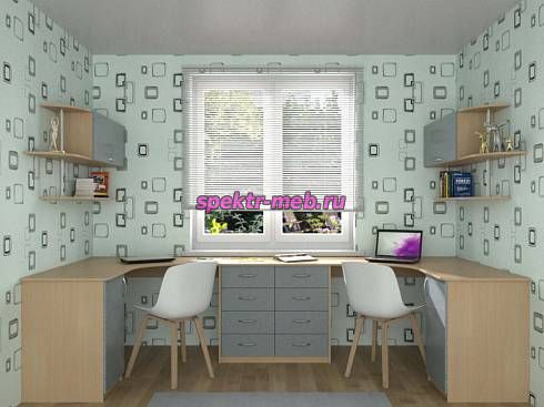 Угловой письменный стол для двоих Витория 26