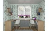 Угловой письменный стол для двоих Витория 26