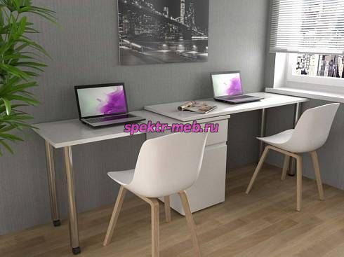 Угловой письменный стол для двоих Вента 70