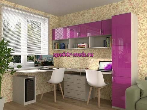 Угловой письменный стол для двоих Фреско 41