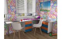 Угловой письменный стол для двоих Канзас 38