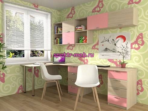 Угловой письменный стол для двоих Виктория 20