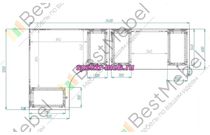 Угловой письменный стол для двоих Веста 6