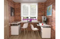 Угловой письменный стол для двоих Рим 1