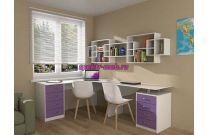 Угловой письменный стол для двоих Прима 172