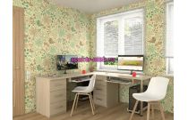 Угловой письменный стол для двоих Виктория 19