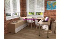 Угловой письменный стол для двоих Колор 55