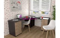 Угловой письменный стол для двоих Канзас 32