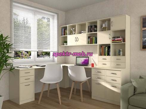 Угловой письменный стол для двоих Виктория 21