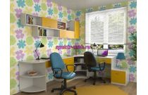 Угловой письменный стол для двоих Калифорния 11